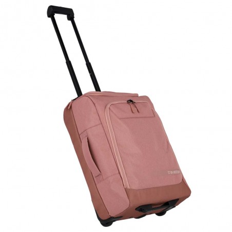 Sac de voyage à roulettes cabine TRAVELITE "Kick Off" rose | Valise souple petit format pas chère