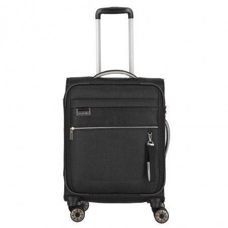 Valise cabine souple TRAVELITE "Miigo" noir | Bagage petite taille 4 roues semi-rigide haute qualité