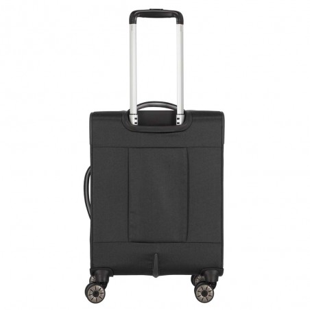 Valise cabine souple TRAVELITE "Miigo" noir | Bagage petite taille 4 roues semi-rigide haute qualité