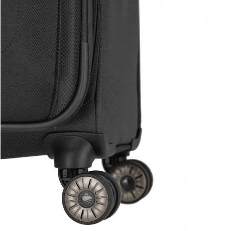 Valise cabine souple TRAVELITE "Miigo" noir | Bagage petite taille 4 roues semi-rigide haute qualité