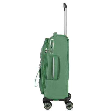 Valise cabine souple TRAVELITE "Miigo" vert | Bagage petite taille 4 roues semi-rigide haute qualité