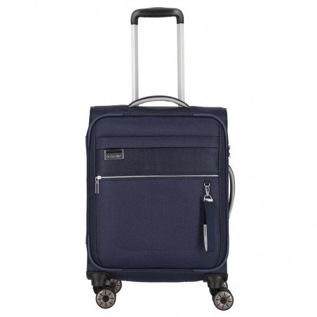 Valise cabine souple TRAVELITE "Miigo" bleu | Bagage petite taille 4 roues semi-rigide haute qualité