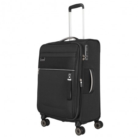 Valise soute M extensible TRAVELITE "Miigo" noir | Bagage taille moyenne haute qualité allemande