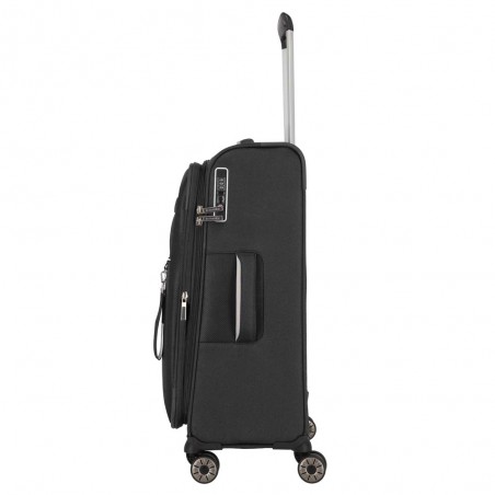 Valise soute M extensible TRAVELITE "Miigo" noir | Bagage taille moyenne haute qualité allemande