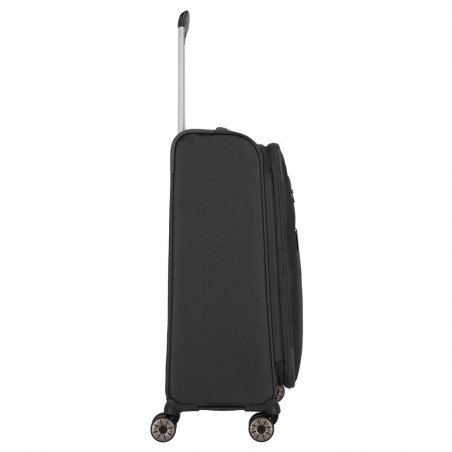 Valise soute M extensible TRAVELITE "Miigo" noir | Bagage taille moyenne haute qualité allemande