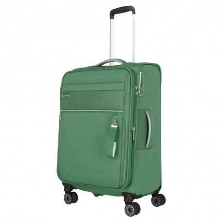 Valise soute M extensible TRAVELITE "Miigo" vert | Bagage taille moyenne haute qualité allemande