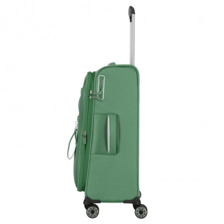 Valise soute M extensible TRAVELITE "Miigo" vert | Bagage taille moyenne haute qualité allemande