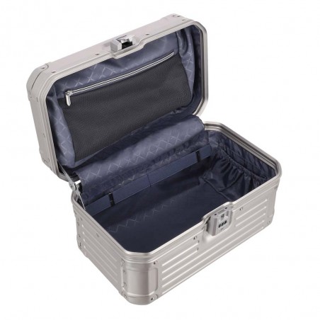 Vanity case aluminium TRAVELITE "Next" argent | Beauty case ultra robuste et sécurisé haute qualité