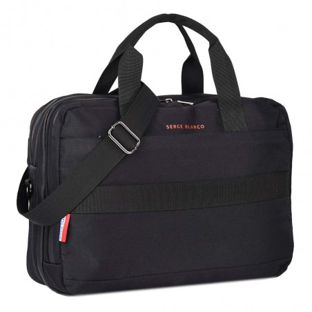Porte-documents et PC SERGE BLANCO "Basik" noir | Sacoche ordinateur 15 pouces pour homme style sportif rugby Porte-documents et PC SERGE BLANCO "Basik" noir | Sacoche ordinateur 15 pouces pour homme style sportif rugby