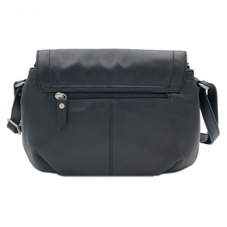 Sac bandoulière en cuir NAF NAF "Dahlia" noir | Sac à main femme à rabat cuir pas cher Sac bandoulière en cuir NAF NAF "Dahlia" noir | Sac à main femme à rabat cuir pas cher