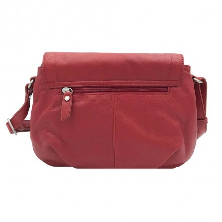 Sac bandoulière en cuir NAF NAF "Dahlia" rouge carmin | Sac à main femme pas cher Sac bandoulière en cuir NAF NAF "Dahlia" rouge carmin | Sac à main femme pas cher