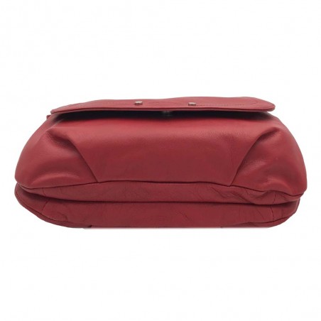 Sac bandoulière en cuir NAF NAF "Dahlia" rouge carmin | Sac à main femme pas cher Sac bandoulière en cuir NAF NAF "Dahlia" rouge carmin | Sac à main femme pas cher