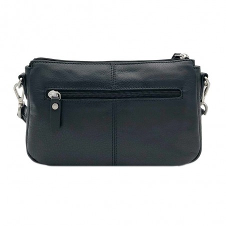 Sac baguette en cuir NAF NAF "Dahlia" noir | Sac femme porté épaule ou croisé avec 2 bandoulières pas cher Sac baguette en cuir NAF NAF "Dahlia" noir | Sac femme porté épaule ou croisé avec 2 bandoulières pas cher