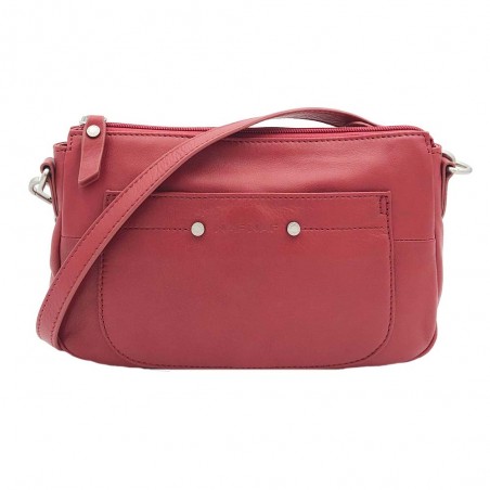 Sac baguette en cuir NAF NAF "Dahlia" rouge | Sac femme porté épaule ou croisé avec 2 bandoulières pas cher Sac baguette en cuir NAF NAF "Dahlia" rouge | Sac femme porté épaule ou croisé avec 2 bandoulières pas cher