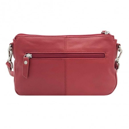Sac baguette en cuir NAF NAF "Dahlia" rouge | Sac femme porté épaule ou croisé avec 2 bandoulières pas cher Sac baguette en cuir NAF NAF "Dahlia" rouge | Sac femme porté épaule ou croisé avec 2 bandoulières pas cher