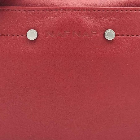 Sac baguette en cuir NAF NAF "Dahlia" rouge | Sac femme porté épaule ou croisé avec 2 bandoulières pas cher Sac baguette en cuir NAF NAF "Dahlia" rouge | Sac femme porté épaule ou croisé avec 2 bandoulières pas cher