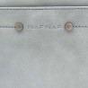 Sac baguette en cuir NAF NAF "Dahlia" bleu | Sac bandoulière femme marque pas cher Sac baguette en cuir NAF NAF "Dahlia" bleu | Sac bandoulière femme marque pas cher