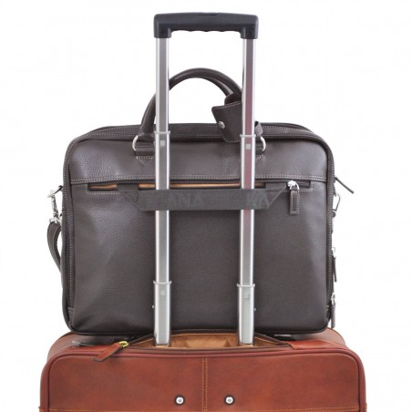 Sacoche ordinateur en cuir 15" KATANA marron foncé | Sac PC 15 pouces homme élégant Sacoche ordinateur en cuir 15" KATANA marron foncé | Sac PC 15 pouces homme élégant