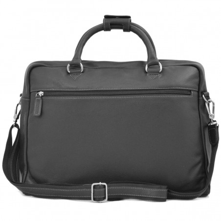 Sacoche ordinateur en cuir 15" KATANA noir | Sac PC 15 pouces homme élégant Sacoche ordinateur en cuir 15" KATANA noir | Sac PC 15 pouces homme élégant