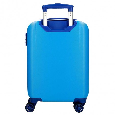 Valise enfant Pat Patrouille "Be happy" bleu | Petit bagage garçon 50cm vol low cost pas cher