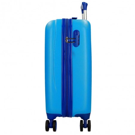 Valise enfant Pat Patrouille "Be happy" bleu | Petit bagage garçon 50cm vol low cost pas cher