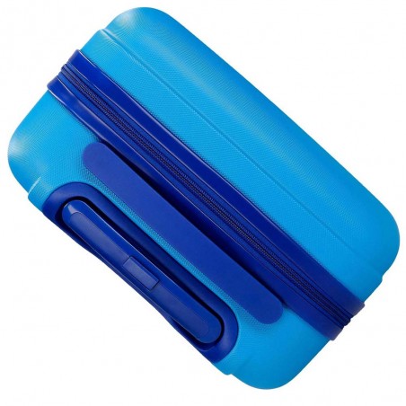 Valise enfant Pat Patrouille "Be happy" bleu | Petit bagage garçon 50cm vol low cost pas cher