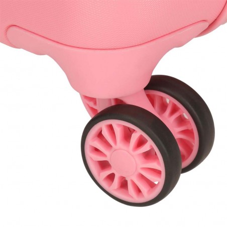 Valise enfant ENSO "Magic Summer" rose | Valise fille licorne vol low cost pas cher