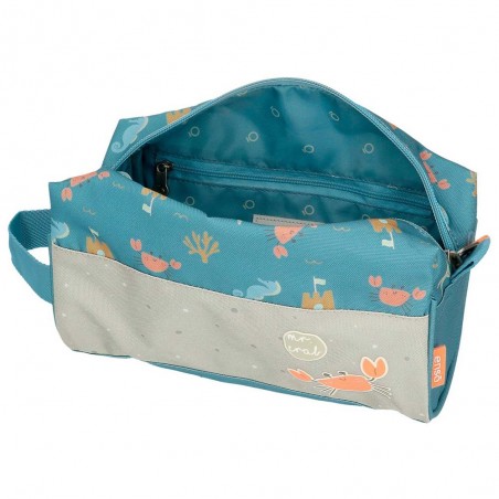 Trousse de toilette enfant ENSO "Mr Crab" | Trousse de voyage décor original garçon fille Trousse de toilette enfant ENSO "Mr Crab" | Trousse de voyage décor original garçon fille