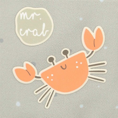 Trousse de toilette enfant ENSO "Mr Crab" | Trousse de voyage décor original garçon fille Trousse de toilette enfant ENSO "Mr Crab" | Trousse de voyage décor original garçon fille