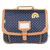 Cartable Tann's 38cm "Faustine" bleu imprimé pois | Sac scolaire fille CP CE1 CE2 pas cher Cartable Tann's 38cm "Faustine" bleu imprimé pois | Sac scolaire fille CP CE1 CE2 pas cher