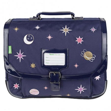 Cartable Tann's 38cm "Louna" bleu broderies étoiles | Sac scolaire fille CP CE1 CE2 pas cher Cartable Tann's 38cm "Louna" bleu broderies étoiles | Sac scolaire fille CP CE1 CE2 pas cher