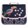 Cartable Tann's 41cm "Assya" bleu broderie toucan | Sac scolaire fille CM1 CM2 pas cher Cartable Tann's 41cm "Assya" bleu broderie toucan | Sac scolaire fille CM1 CM2 pas cher