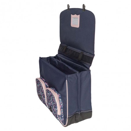 Cartable Tann's 41cm "Assya" bleu broderie toucan | Sac scolaire fille CM1 CM2 pas cher Cartable Tann's 41cm "Assya" bleu broderie toucan | Sac scolaire fille CM1 CM2 pas cher