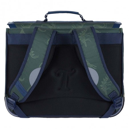 Cartable Tann's 41cm "Timothée" patchs dinosaures | Sac scolaire garçon CM1 CM2 pas cher Cartable Tann's 41cm "Timothée" patchs dinosaures | Sac scolaire garçon CM1 CM2 pas cher