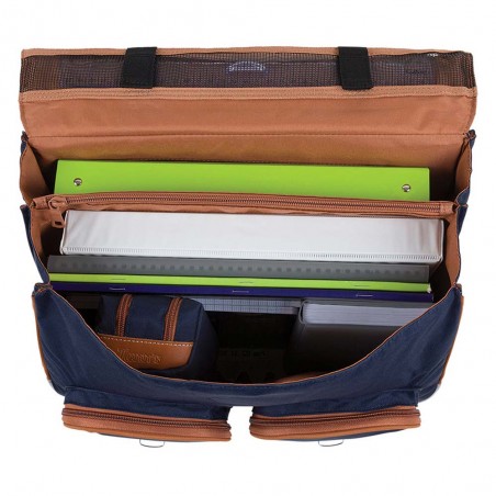 Cartable Tann's 41cm "Timothée" patchs dinosaures | Sac scolaire garçon CM1 CM2 pas cher Cartable Tann's 41cm "Timothée" patchs dinosaures | Sac scolaire garçon CM1 CM2 pas cher
