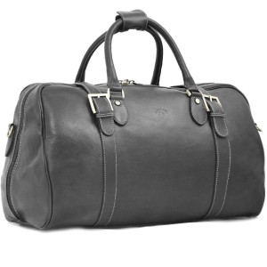 Sac de voyage en cuir KATANA noir | Bagage homme taille cabine cuir véritable qualité luxe au meilleur prix