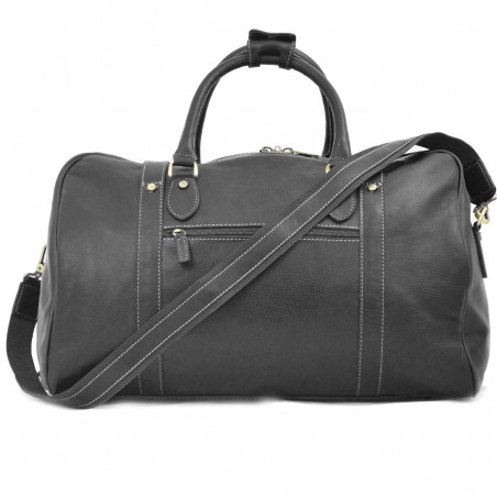 Sac de voyage en cuir KATANA noir | Bagage homme taille cabine cuir véritable qualité luxe au meilleur prix