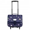Cartable à roulettes Tann's 38cm "Louna" bleu broderies étoiles brillantes | Sac scolaire trolley fille pas cher Cartable à roulettes Tann's 38cm "Louna" bleu broderies étoiles brillantes | Sac scolaire trolley fille pas cher