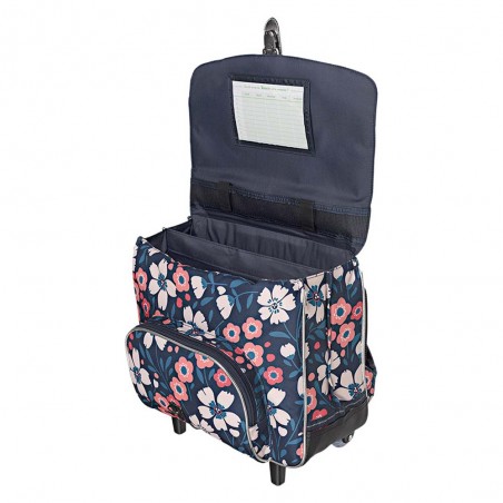 Cartable à roulettes Tann's 38cm "Floriane" multicolore imprimé fleurs argent | Sac scolaire trolley fille pas cher Cartable à roulettes Tann's 38cm "Floriane" multicolore imprimé fleurs argent | Sac scolaire trolley fille pas cher