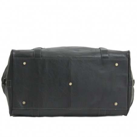 Sac de voyage en cuir KATANA "Bill" noir | Grand bagage homme en cuir véritable qualité luxe au meilleur prix