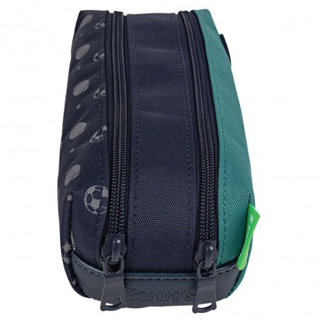 Trousse double Tann's "Alexandre" vert décor foot | Trousse garçon CP CE1 CE2 CM1 CM2 Trousse double Tann's "Alexandre" vert décor foot | Trousse garçon CP CE1 CE2 CM1 CM2