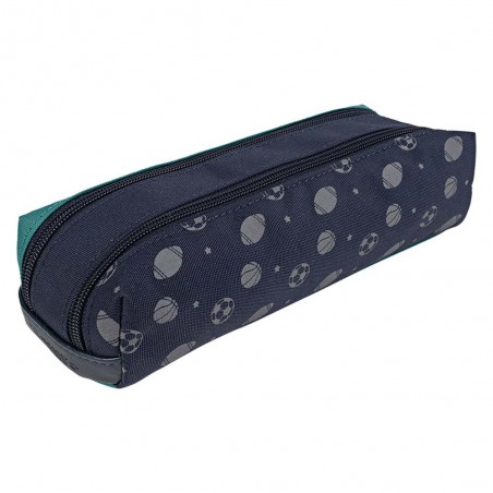 Trousse double Tann's "Alexandre" vert décor foot | Trousse garçon CP CE1 CE2 CM1 CM2 Trousse double Tann's "Alexandre" vert décor foot | Trousse garçon CP CE1 CE2 CM1 CM2