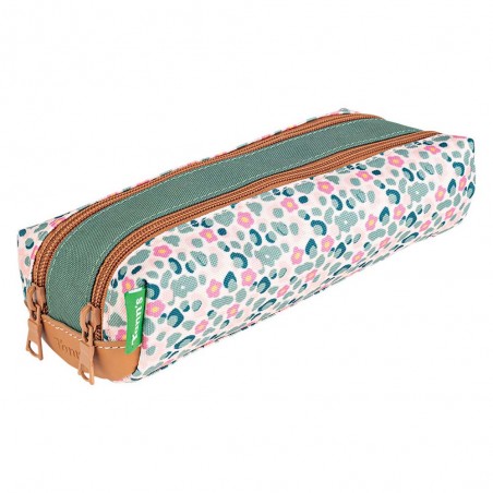 Trousse double TANN'S "Iris" vert | Trousse scolaire fille 2 compartiments CP CE1 CE2 CM1 CM2 Trousse double TANN'S "Iris" vert | Trousse scolaire fille 2 compartiments CP CE1 CE2 CM1 CM2