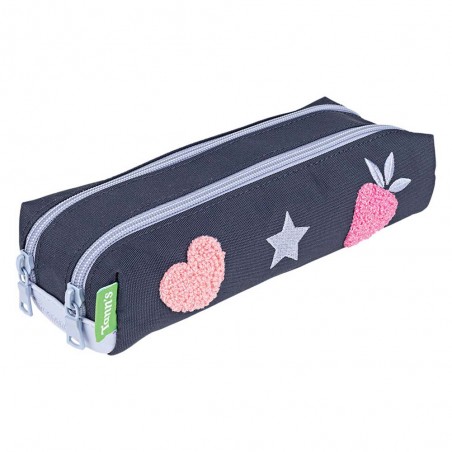 Trousse double TANN'S "Juliette" bleu | Trousse scolaire fille 2 compartiments CP CE1 CE2 CM1 CM2 Trousse double TANN'S "Juliette" bleu | Trousse scolaire fille 2 compartiments CP CE1 CE2 CM1 CM2