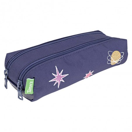 Trousse double TANN'S "Louna" bleu | Trousse scolaire fille 2 compartiments CP CE1 CE2 CM1 CM2 Trousse double TANN'S "Louna" bleu | Trousse scolaire fille 2 compartiments CP CE1 CE2 CM1 CM2