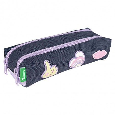Trousse double TANN'S "Giulia" multicolore | Trousse scolaire fille 2 compartiments CP CE1 CE2 CM1 CM2 Trousse double TANN'S "Giulia" multicolore | Trousse scolaire fille 2 compartiments CP CE1 CE2 CM1 CM2