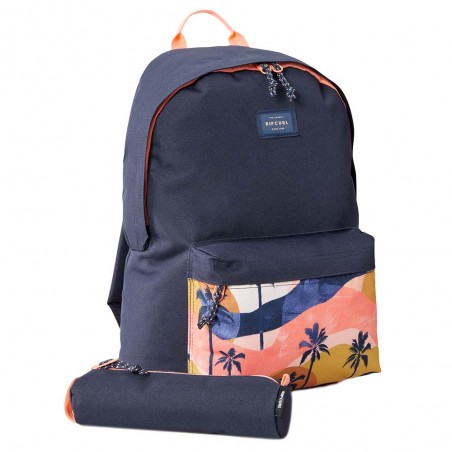 RIP CURL | Sac à dos fille + trousse "Dome" imprimé tropical marine pêche | Sac scolaire CM1 CM2 collège pas cher RIP CURL | Sac à dos fille + trousse "Dome" imprimé tropical marine pêche | Sac scolaire CM1 CM2 collège pas cher