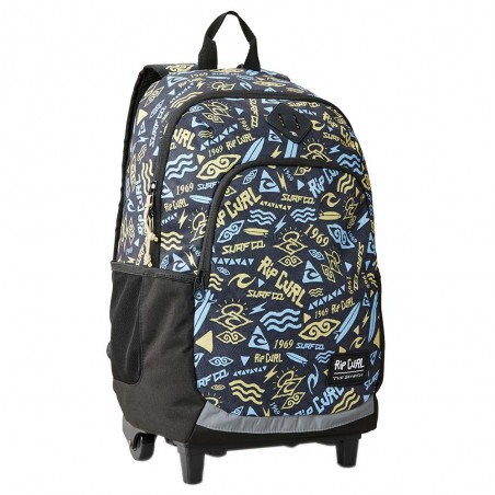RIP CURL | Sac à dos trolley garçon "Ozone" 30L noir/jaune | Sac scolaire à roulettes pas cher RIP CURL | Sac à dos trolley garçon "Ozone" 30L noir/jaune | Sac scolaire à roulettes pas cher