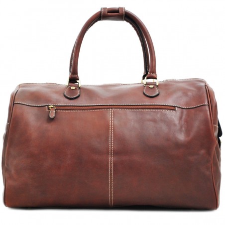 Sac de voyage en cuir KATANA "Billy" marron | Bagage cabine homme format week-end cuir véritable qualité luxe au meilleur prix