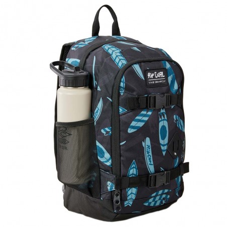 RIP CURL | Sac à dos "Posse" mid 22L imprimé surf noir/bleu | Sac junior scolaire loisirs RIP CURL | Sac à dos "Posse" mid 22L imprimé surf noir/bleu | Sac junior scolaire loisirs